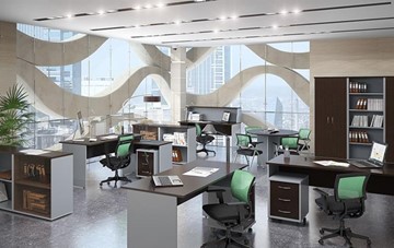 Набор мебели в офис IMAGO четыре рабочих места, стол для переговоров в Пензе