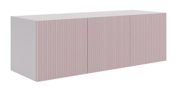 Антресоль трехдверная Зефир 119.01 (белое дерево/пудра розовая (эмаль)) в Пензе