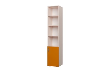 Детский шкаф-пенал 400 1Д Млечный дуб, Оранжевый в Пензе