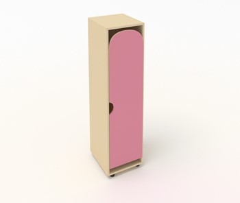 Детский шкаф-пенал ШГ1 Беж + Розовый в Пензе