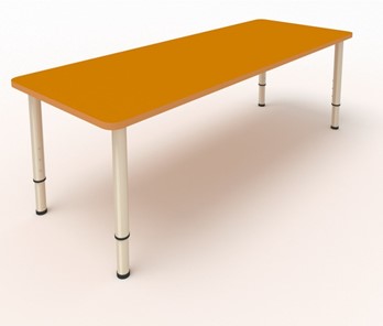 Стол детский 2-местный  (по одну сторону столешн.) СДО-2 (0-3) оранжевый в Пензе