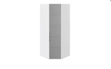 Угловой шкаф Наоми с зеркальной правой дверью, цвет Белый глянец СМ-208.07.07 R в Пензе