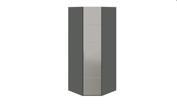 Шкаф угловой Наоми с зеркальной правой дверью, цвет Фон серый, Джут СМ-208.07.07 R в Пензе