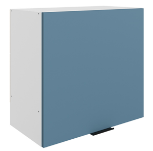 Шкаф настенный Стоун L600 Н566 (1 дв. гл.) (белый/изумруд софттач) в Пензе