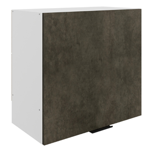 Шкаф на кухню Стоун L600 Н566 (1 дв. гл.) (белый/камень темно-серый) в Пензе