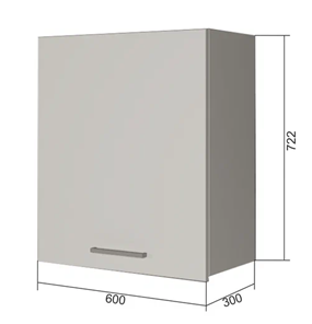 Кухонный шкаф В7 60, Сатин/Антрацит в Пензе