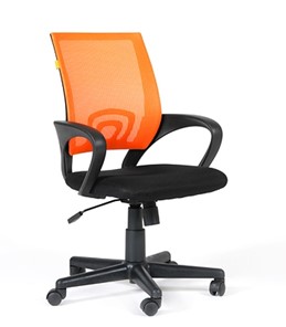 Кресло компьютерное CHAIRMAN 696 black Сетчатый акрил DW66 оранжевый в Пензе