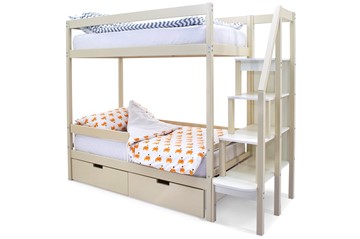 Двухэтажная детская кровать Svogen бежевый в Пензе