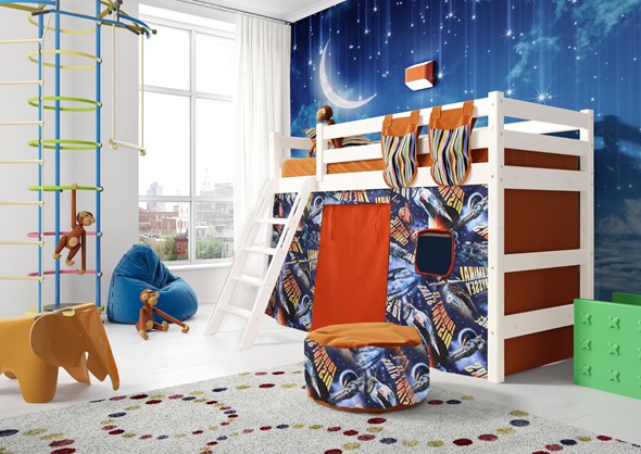 Детская кровать-чердак Соня, Вариант 6 Белый в Пензе - изображение