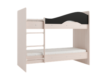 Детская  двухъярусная кровать Мая с 2 ящиками на щитах, корпус Млечный дуб, фасад Венге в Пензе - предосмотр 3