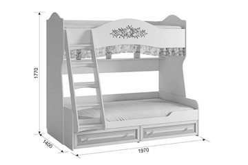 Детская 2-х ярусная кровать Алиса (1974х1404х1765) в Пензе - предосмотр 4