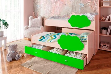 Детская 2-х ярусная кровать Соник 1.6 с ящиком, Лайм в Пензе