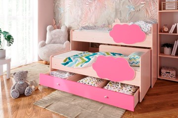 Детская двухъярусная кровать Соник 1.6 с ящиком, Розовый в Пензе