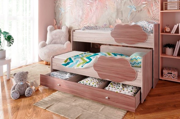 Детская двухэтажная кровать Соник 1.6 с ящиком, Ясень Шимо в Пензе - изображение