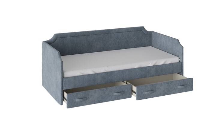 Детская кровать Кантри Тип 1, ТД-308.12.02 (Замша синяя) в Пензе - изображение 1