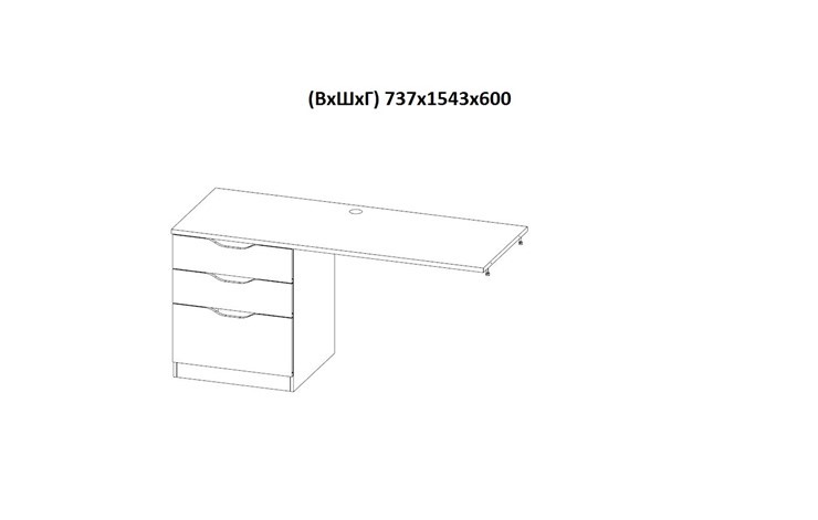 Кровать-чердак с письменным столом и шкафом POLINI Kids Simple Белый / Бетон в Пензе - изображение 9