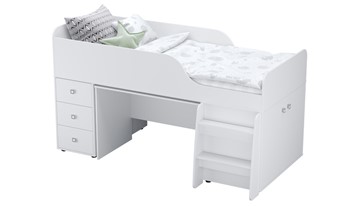 Кровать-чердак с рабочей зоной POLINI Kids Simple 4500 Белый в Пензе - предосмотр 6