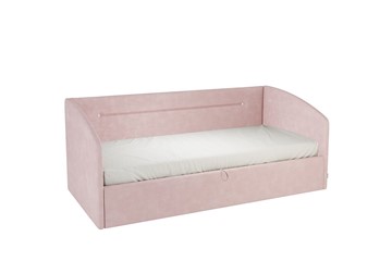 Кроватка 0.9 Альба (Софа), нежно-розовый (велюр) в Пензе