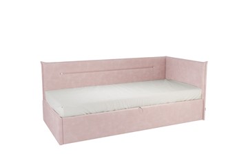 Детская кровать 0.9 Альба (Тахта), нежно-розовый (велюр) в Пензе