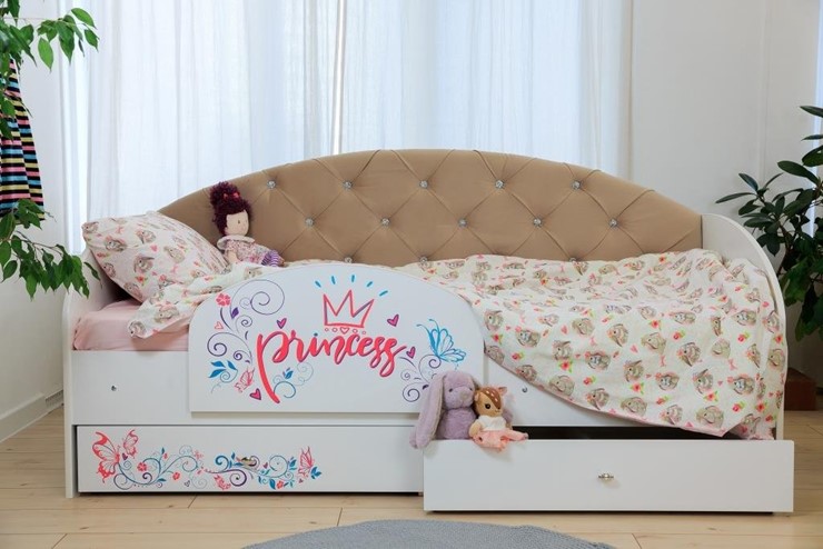 Детская кровать Эльза с бортиком, Бежевый (латы) в Пензе - изображение 5