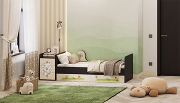 Детская кровать с комодом Фея 1100 Зайчонок Венге-бежевый в Пензе - предосмотр 5