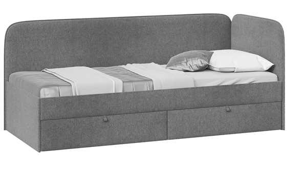 Кровать в детскую Молли тип 1 (90), Микровелюр Scandi Graphite 22 в Пензе - изображение