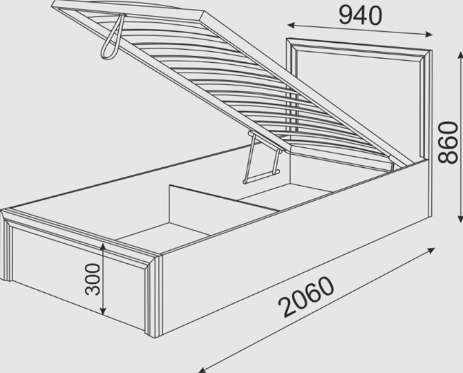 Кровать с подъемным механизмом Остин М22 в Пензе - изображение 2