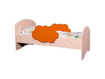 Детская кровать Тучка, корпус Дуб млечный, фасад Оранжевый в Пензе