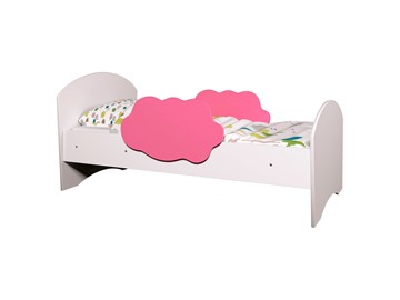 Кровать детская Тучка, корпус Белый, фасад Розовый в Пензе