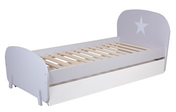 Кровать с ящиком POLINI Kids Mirum 1915 Серый / Белый в Пензе