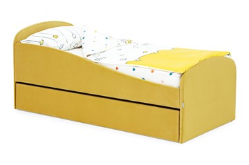 Кровать с ящиком Letmo горчичный (велюр) в Пензе