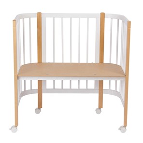 Кроватка детская приставная POLINI Kids Simple 105 Белый / Бук в Пензе - предосмотр 5
