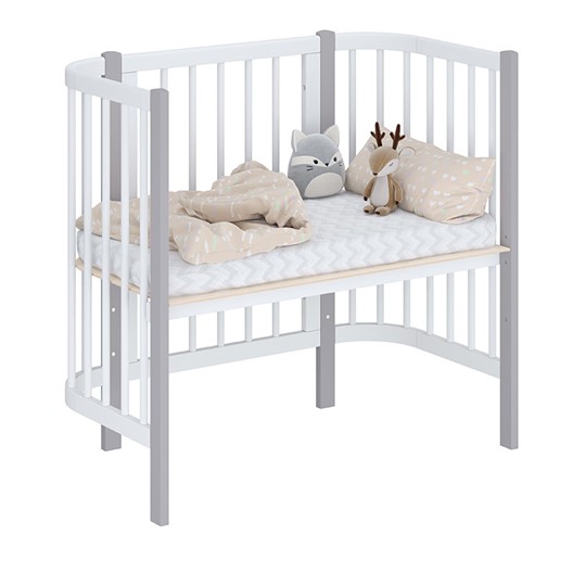 Приставная кровать POLINI Kids Simple 105 Белый / Серый в Пензе - изображение 1
