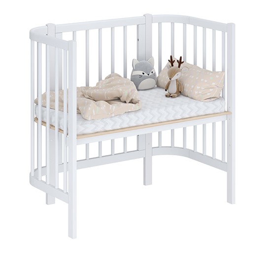 Кроватка детская приставная POLINI Kids Simple 105 Белый в Пензе - изображение 1