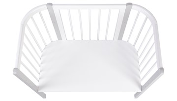 Кроватка детская приставная POLINI Kids Simple 120 Белый / Серый в Пензе - предосмотр 3