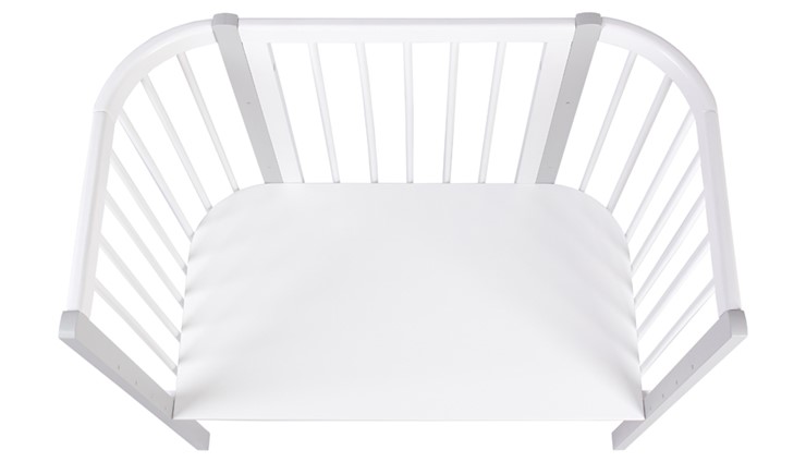 Кроватка детская приставная POLINI Kids Simple 120 Белый / Серый в Пензе - изображение 3