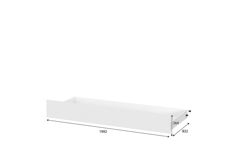 Детская выкатная кровать Токио, белый текстурный (одинарная (0,9х2,0) + выкатная) в Пензе - изображение 4