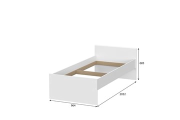 Детская выкатная кровать Токио, белый текстурный (одинарная (0,9х2,0) + выкатная) в Пензе - предосмотр 3