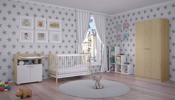 Комплект мебели для детской POLINI Kids Simple №2 Белый / Натуральный в Пензе