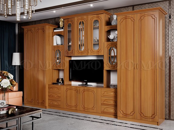 Гостиный гарнитур Альберт со шкафами, матовый в Пензе - изображение