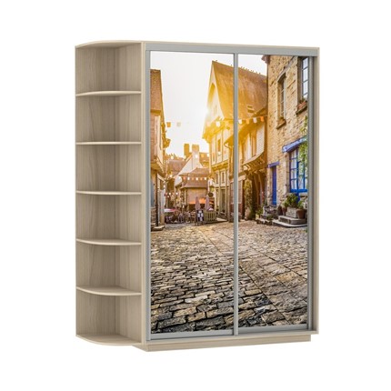 Шкаф Экспресс 1900x600x2200, со стеллажом, Улица/шимо светлый в Пензе - изображение