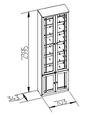 Шкаф для книг Sherlock 32, Дуб Сонома в Пензе - изображение 3
