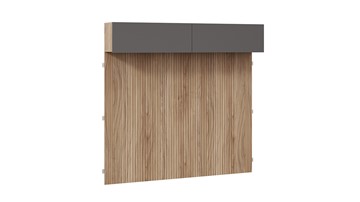 Шкаф настенный с декоративными панелями Порто (366) СМ-393.21.023-24 (Яблоня Беллуно/Графит софт) в Пензе