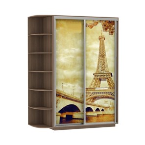 Шкаф 2-створчатый Экспресс 1700x600x2200, со стеллажом, Париж/шимо темный в Пензе