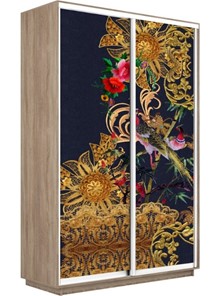 Шкаф 2-дверный Экспресс 1600x450x2400, Золотой орнамент/дуб сонома в Пензе