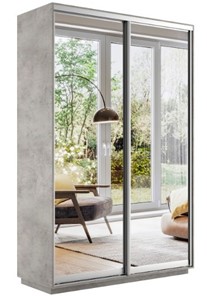 Шкаф 2-х дверный Экспресс (2 зеркала) 1200x450x2400, бетон в Пензе