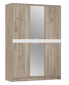 Шкаф трехдверный ШРК-3 Шарм с зеркалом Дуб Крафт Серый/Белый Бриллиант в Пензе