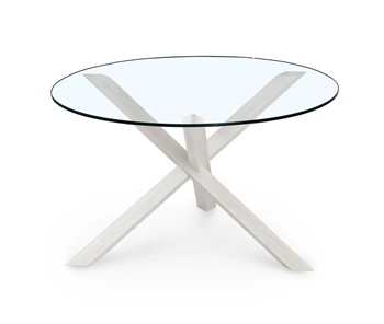 Журнальный столик Оникс-3, Выбеленный дуб/Прозрачное стекло в Пензе