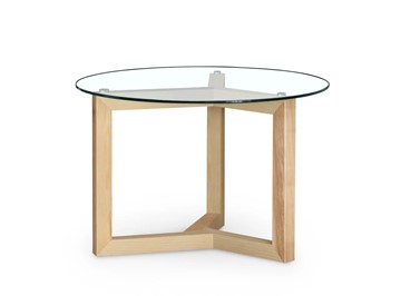 Столик Оникс-8, Натуральный массив/Прозрачное стекло в Пензе