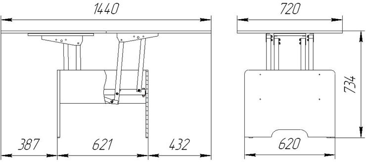 Стол трансформер Дебют-5, венге светлый в Пензе - изображение 1